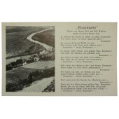 Carte postale avec la chanson de soldat Rosemarie